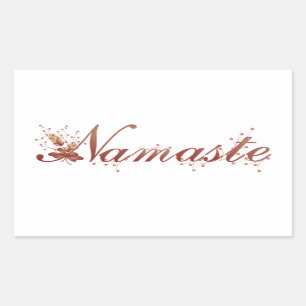 Adesivo Retangular Ioga de Namaste do outono