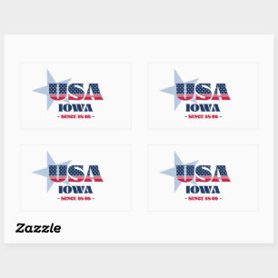 Adesivo Retangular Iowa My Home State Sticker