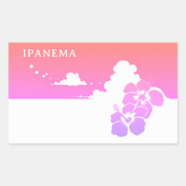 Adesivo Retangular IPANEMA Hibiscus Blue Sky Rectangle