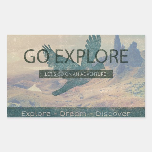 Adesivo Retangular Ir Explorar (Frente)