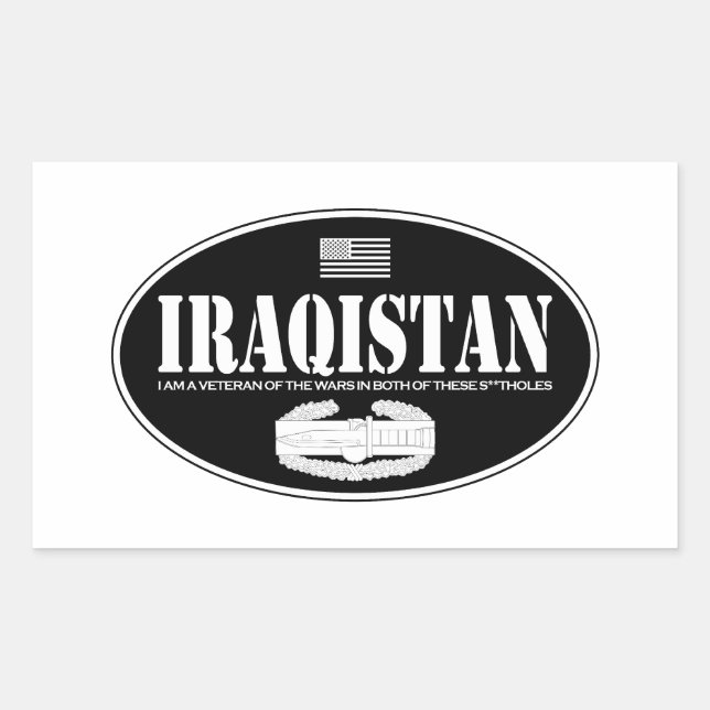 Adesivo Retangular Iraqistan CAB (Frente)
