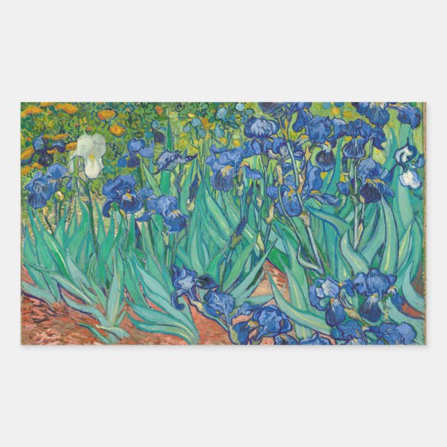 Adesivo Retangular Íris por Vincent van Gogh (Frente)