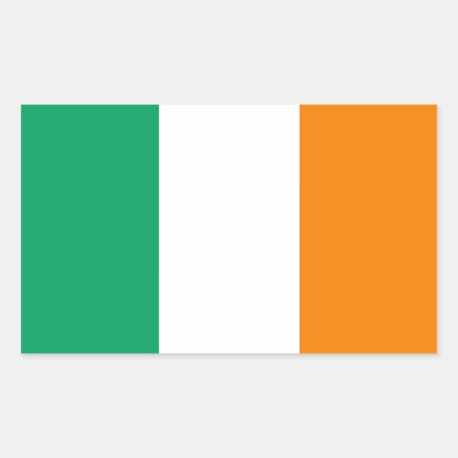 Adesivo Retangular Irish Flag Sticker (Frente)