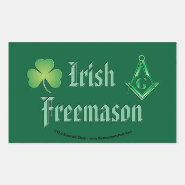 Adesivo Retangular Irish Mason Sticker (Frente)