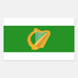 Adesivo Retangular irlanda green harp flag irlanda