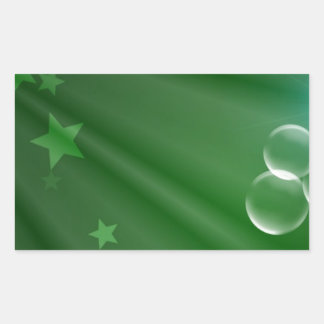 Adesivo Retangular Irlanda - Padrão Verde Arte Paz Destino de Amor