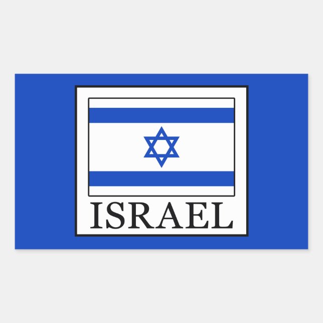 Adesivo Retangular Israel (Frente)