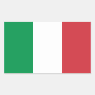 Adesivo Retangular Italia - bandeira nacional italiana