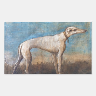 Adesivo Retangular italiano Greyhound Giovanni Domenico Tiepolo dolti