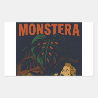 Adesivo Retangular I've Created a Monstera Retro Horror Plant