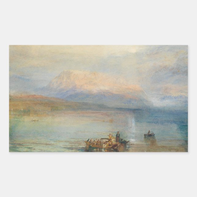 Adesivo Retangular J. M. W. Turner - The Red Rigi (Frente)