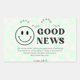 Adesivo Retangular Já Ouviste A Boa Notícia Do Vinheta Cristão?