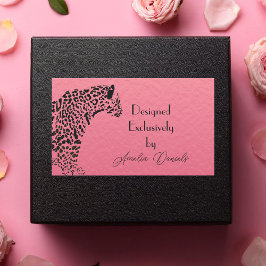 Adesivo Retangular Jaguar rosa e preto exclusivamente projetado por