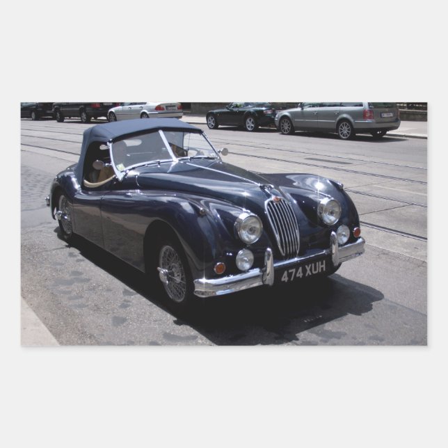 Adesivo Retangular Jaguar XK 120 (Frente)