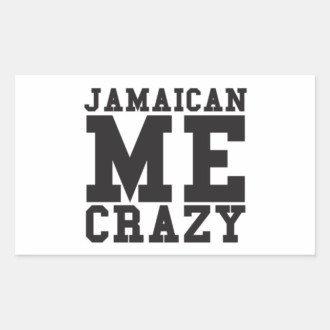 Adesivo Retangular Jamaican Me Crazy (Frente)