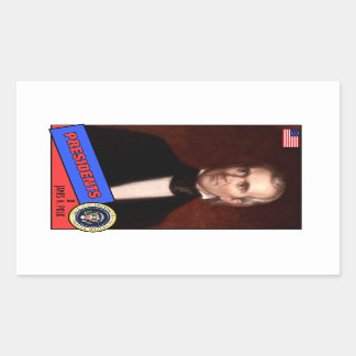 Adesivo Retangular James K. Polk Baseball Card