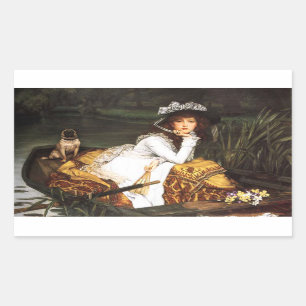 Adesivo Retangular James Tissot Young Lady in a Boat Stickers