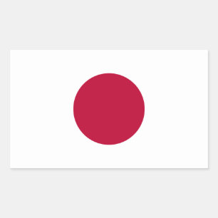 Adesivo Retangular Japão/bandeira japonesa
