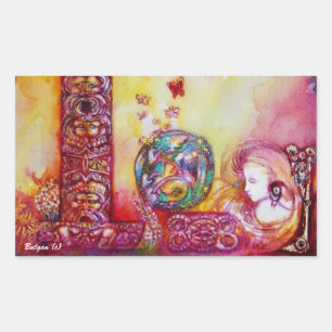 ADESIVO RETANGULAR JARDIM DAS SOMBRAS, DO PAÍS DAS FADAS E DAS