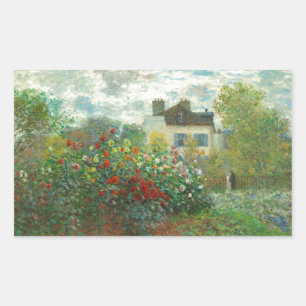 Adesivo Retangular Jardim do Artista Monet em Argenteuil Pintura
