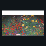Adesivo Retangular Jardim Flor Gustav Klimt<br><div class="desc">Vinhetas com Fazenda de pintura a óleo de Gustav Klimt com girassóis (1907). Um belo jardim de girassóis e belas flores azuis,  vermelhas,  roxas,  rosa e brancas. Um presente de excelente para fãs de Arte Nouveau e de Arte Austríaca.</div>