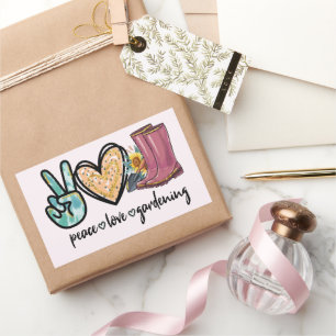 Adesivo Retangular Jardinagem do Amor pela Paz