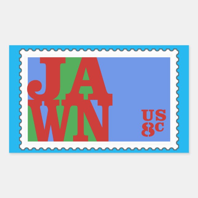 Adesivo Retangular JAWN Philly 70s Love Stamp Parody (Frente)