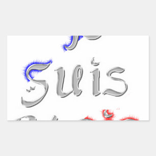 Adesivo Retangular Je Suis Paris I Love Paris Text Art Impressão