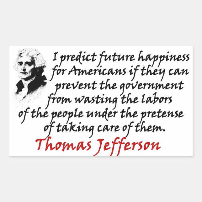 Adesivo Retangular Jefferson: Impede O Governo (Frente)