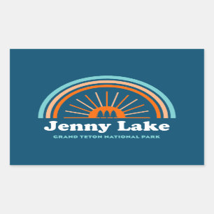 Adesivo Retangular Jenny Lake Grand Teton National Park Rainbow
