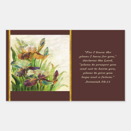 Adesivo Retangular Jeremiah 29:11 Eu sei os planos que tenho para voc