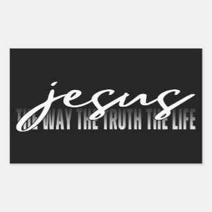 Adesivo Retangular Jesus O Caminho A Verdade A Vida