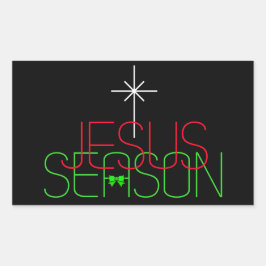 Adesivo Retangular Jesus Season