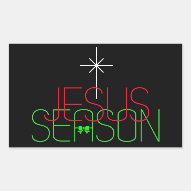 Adesivo Retangular Jesus Season (Frente)