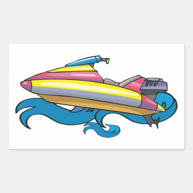Adesivo Retangular Jet Ski Stickers (Frente)
