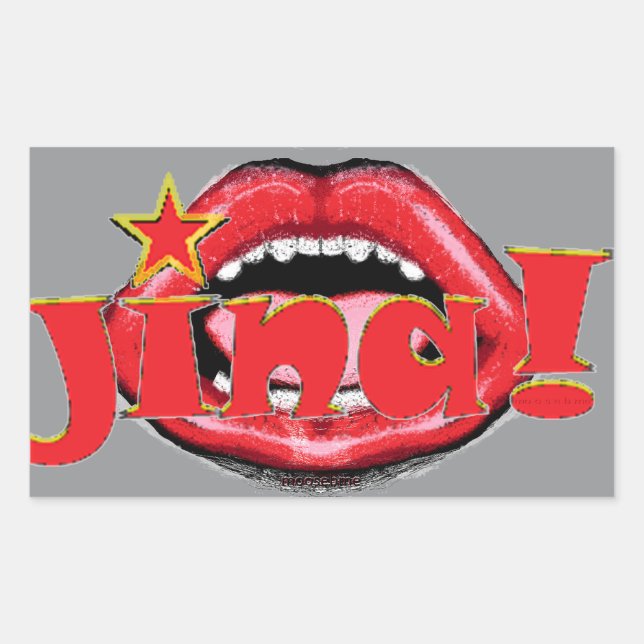 Adesivo Retangular jina! Café (Frente)