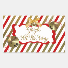 Adesivo Retangular Jingle All Way Rettangle Sticker