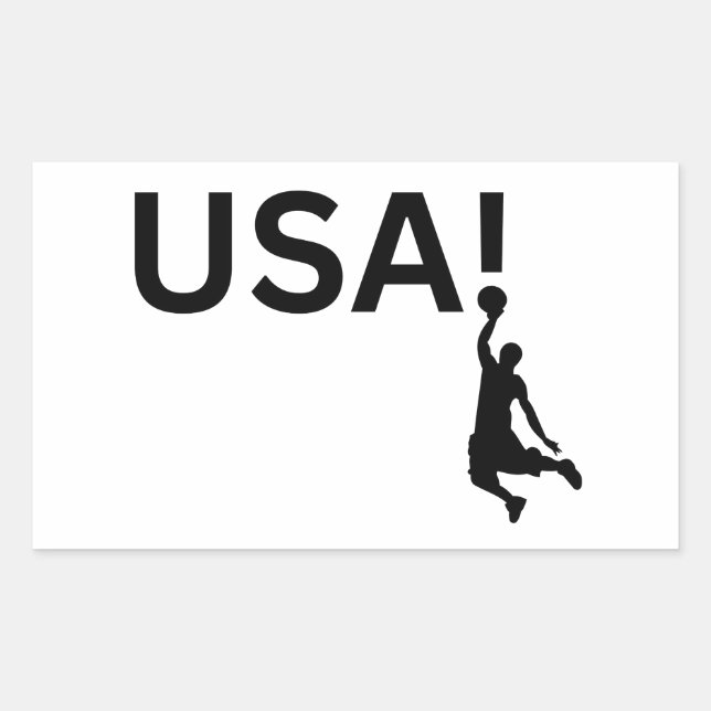 Adesivo Retangular jogador de basquetebol americano (Frente)