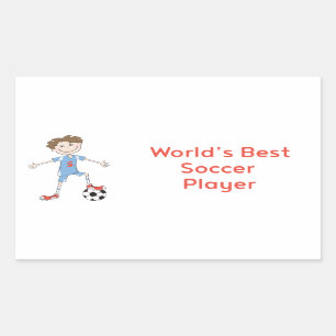 Adesivo Retangular Jogador de futebol do mundo o melhor