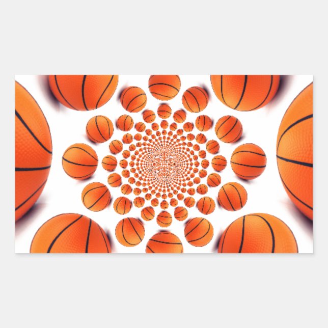 Adesivo Retangular Jogo de basquete dos campeões: Court Vision Kaleid (Frente)