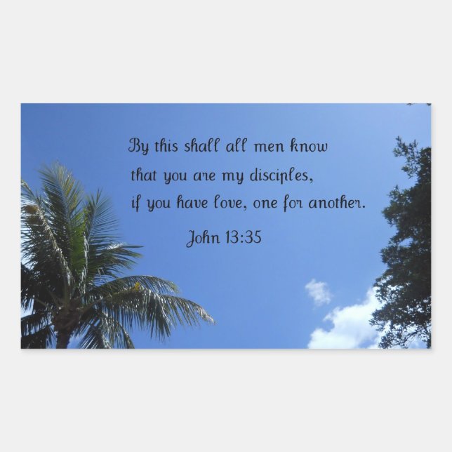 Adesivo Retangular John 13:35 (Frente)