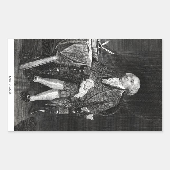 Adesivo Retangular John Adams (Frente)