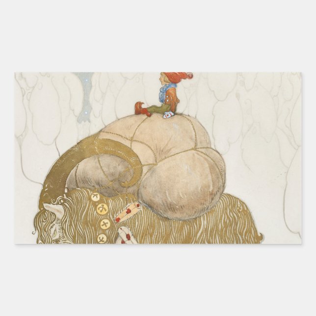 Adesivo Retangular John Bauer - A Cabra de Natal (Frente)
