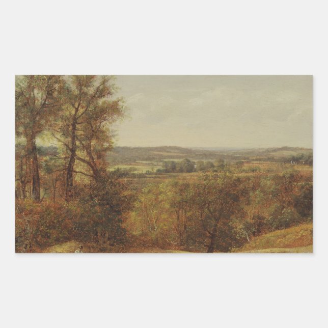 Adesivo Retangular John Constable - Dedham Vale (Frente)