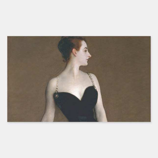Adesivo Retangular John Singer Sargent Madame X Retrato Clássico (Frente)
