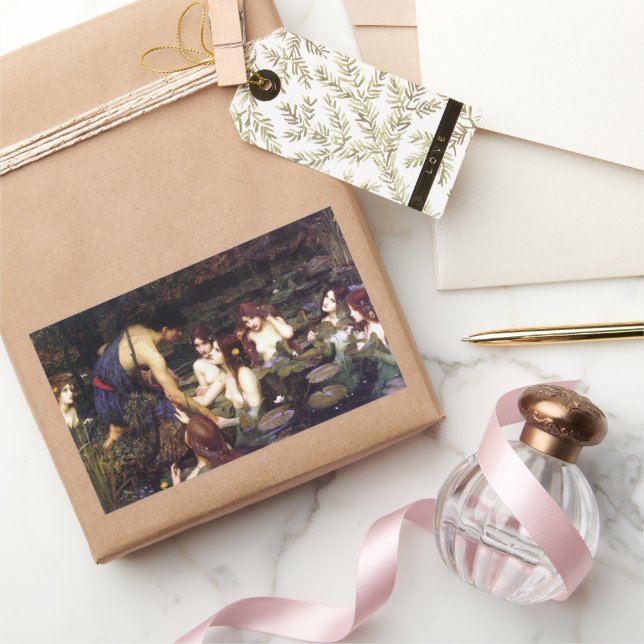 Adesivo Retangular John William Waterhouse Hylas e os Ninfhs (Presentear)