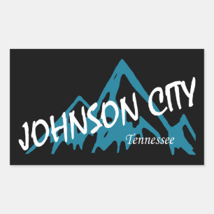 Adesivo Retangular Johnson City Tennessee Montanhas