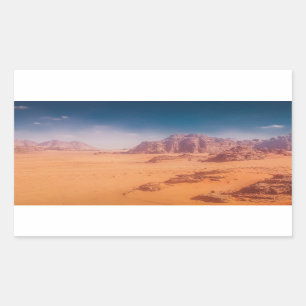 Adesivo Retangular Jordânia, deserto de Wadi Rum
