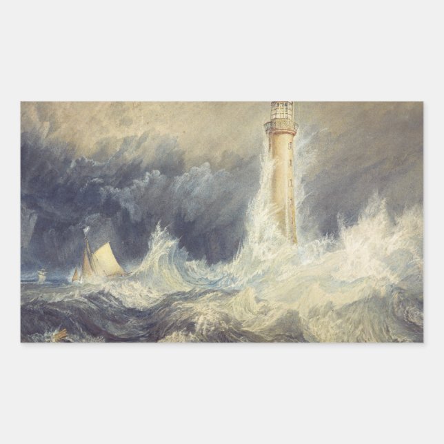 Adesivo Retangular Joseph Mallord William Turner - Bell Rock (Frente)