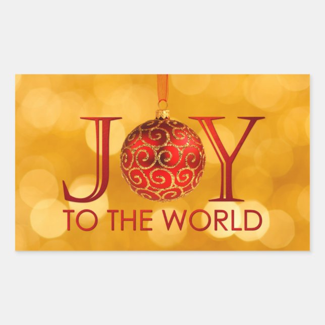 Adesivo Retangular Joy to the World Sticker (Frente)